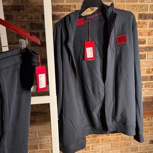 HUGO Charcoal Tracksuit Ensemble